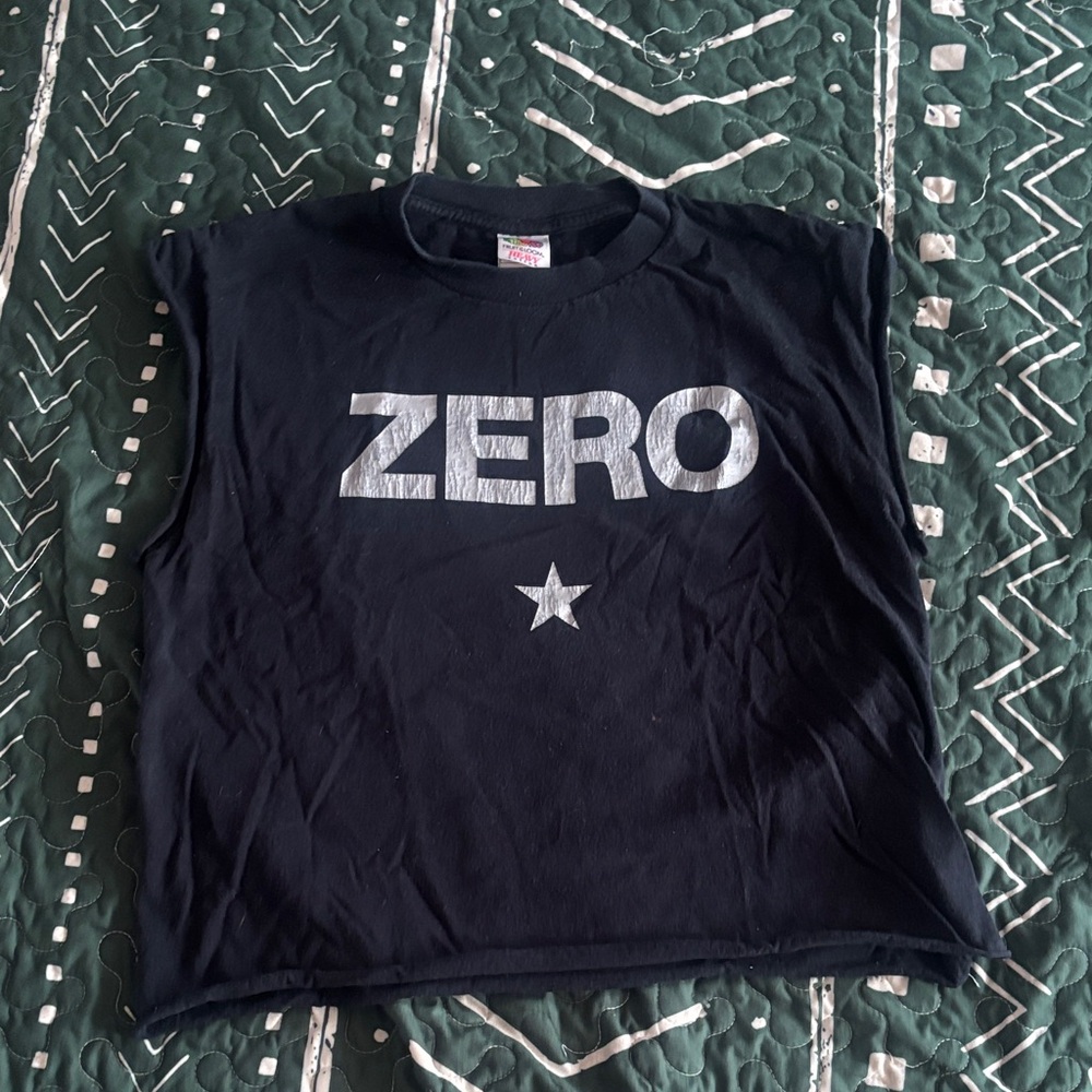 Original Smashing Pumpkins ZERO tee, cropped sleeves and bottom.